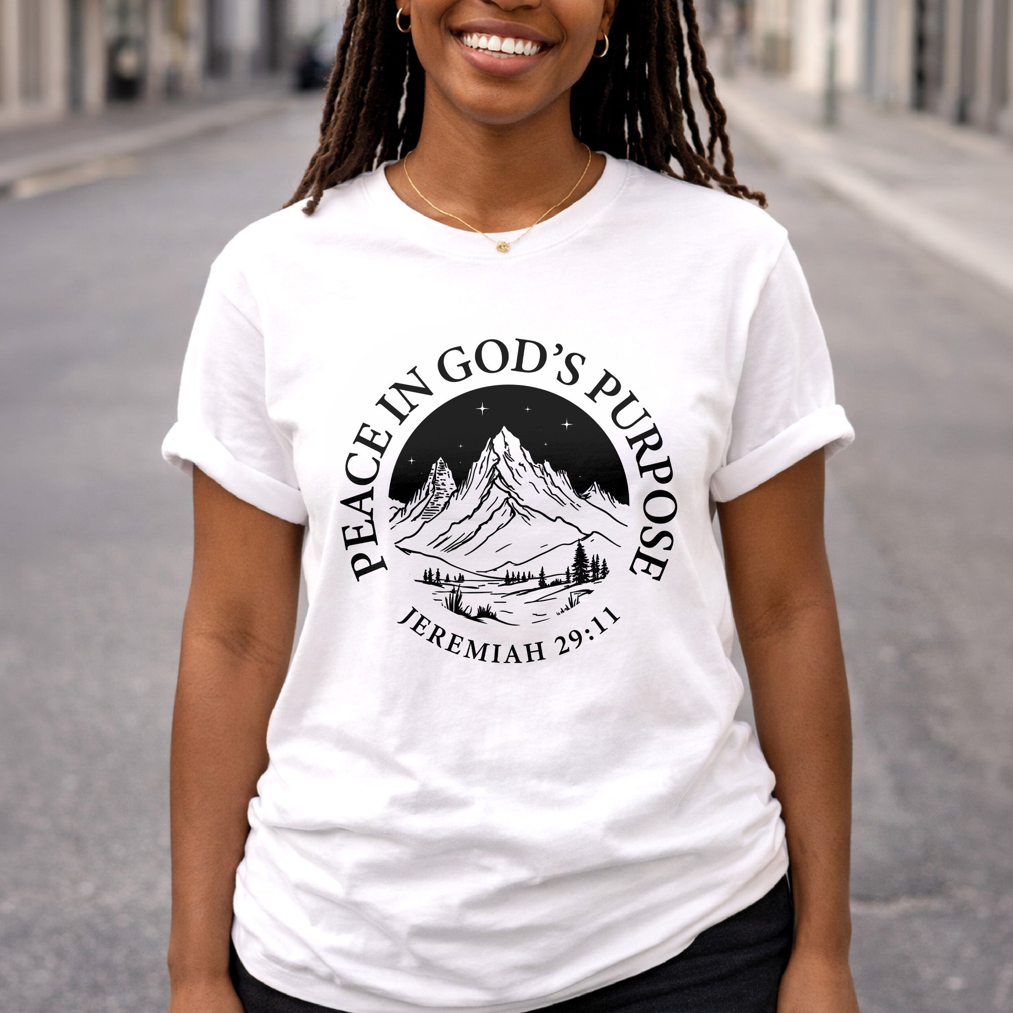 Peace in God's Purpose Unisex Jersey Short Sleeve Tee