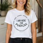 I Am Here On Purpose Unisex Jersey Short Sleeve Tee
