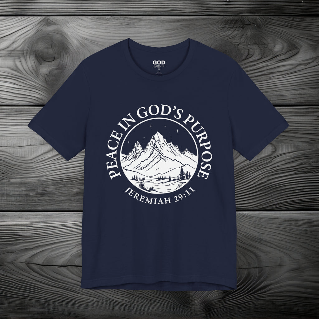 Peace in God's Purpose Unisex Jersey Short Sleeve Tee