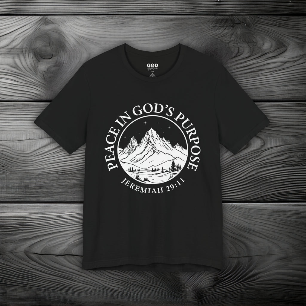 Peace in God's Purpose Unisex Jersey Short Sleeve Tee