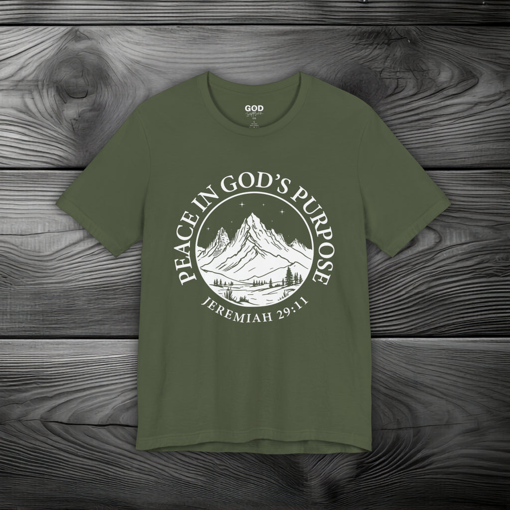 Peace in God's Purpose Unisex Jersey Short Sleeve Tee