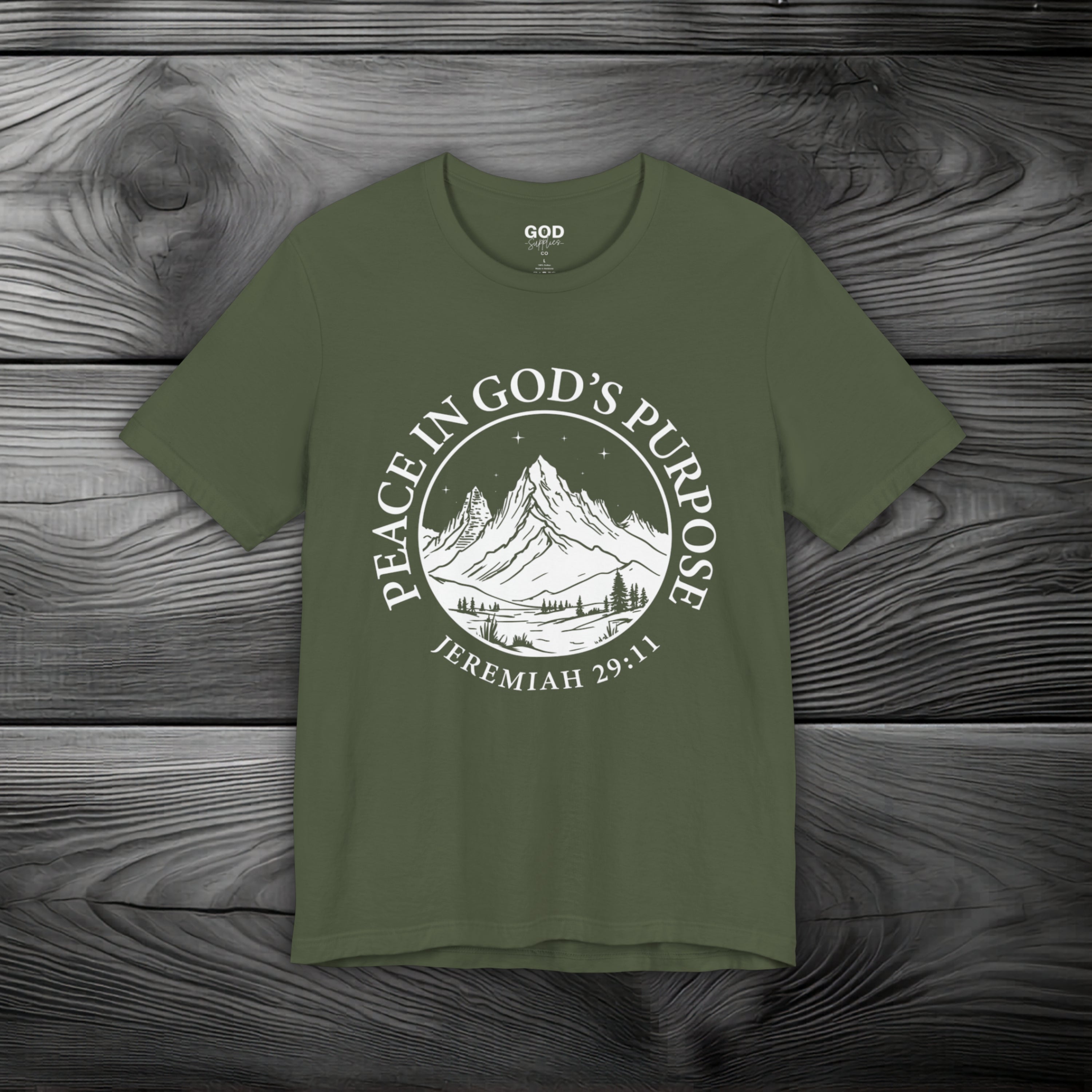 Peace in God's Purpose Unisex Jersey Short Sleeve Tee