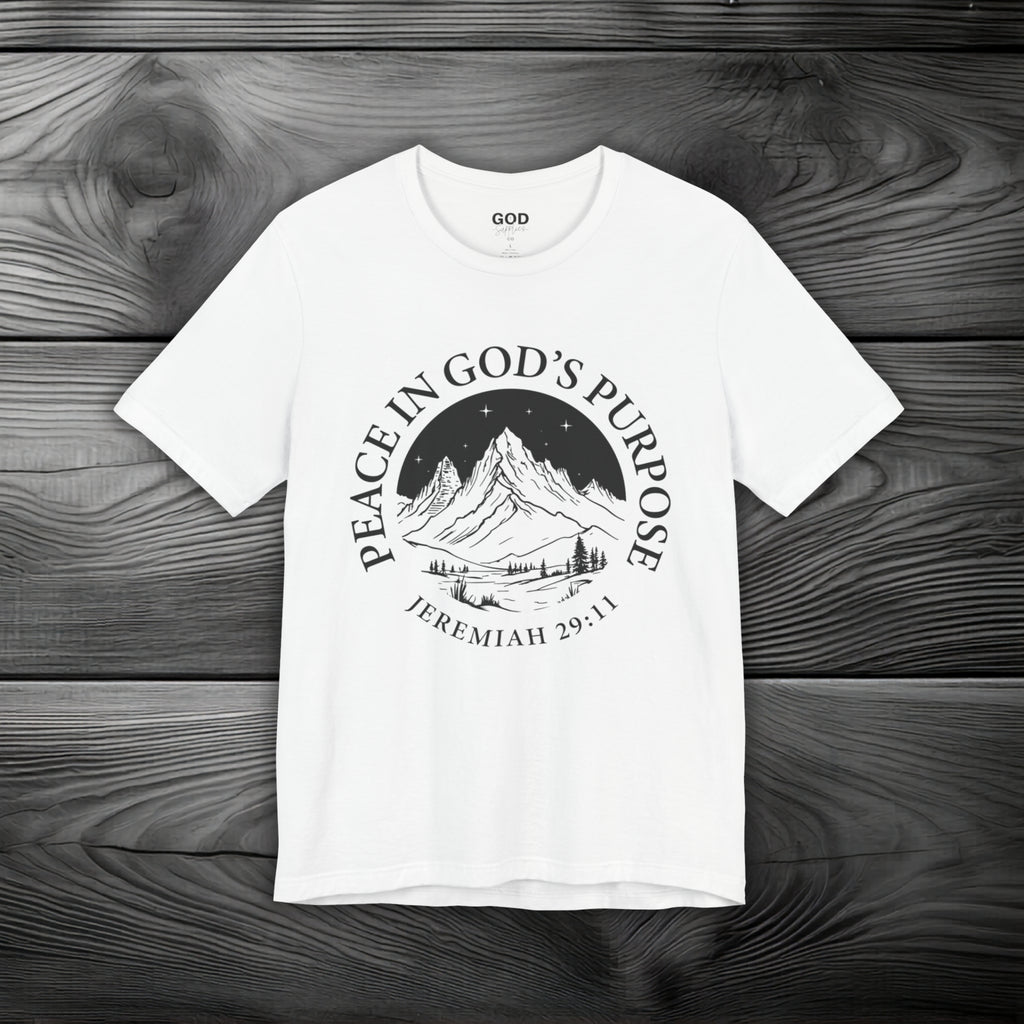 Peace in God's Purpose Unisex Jersey Short Sleeve Tee