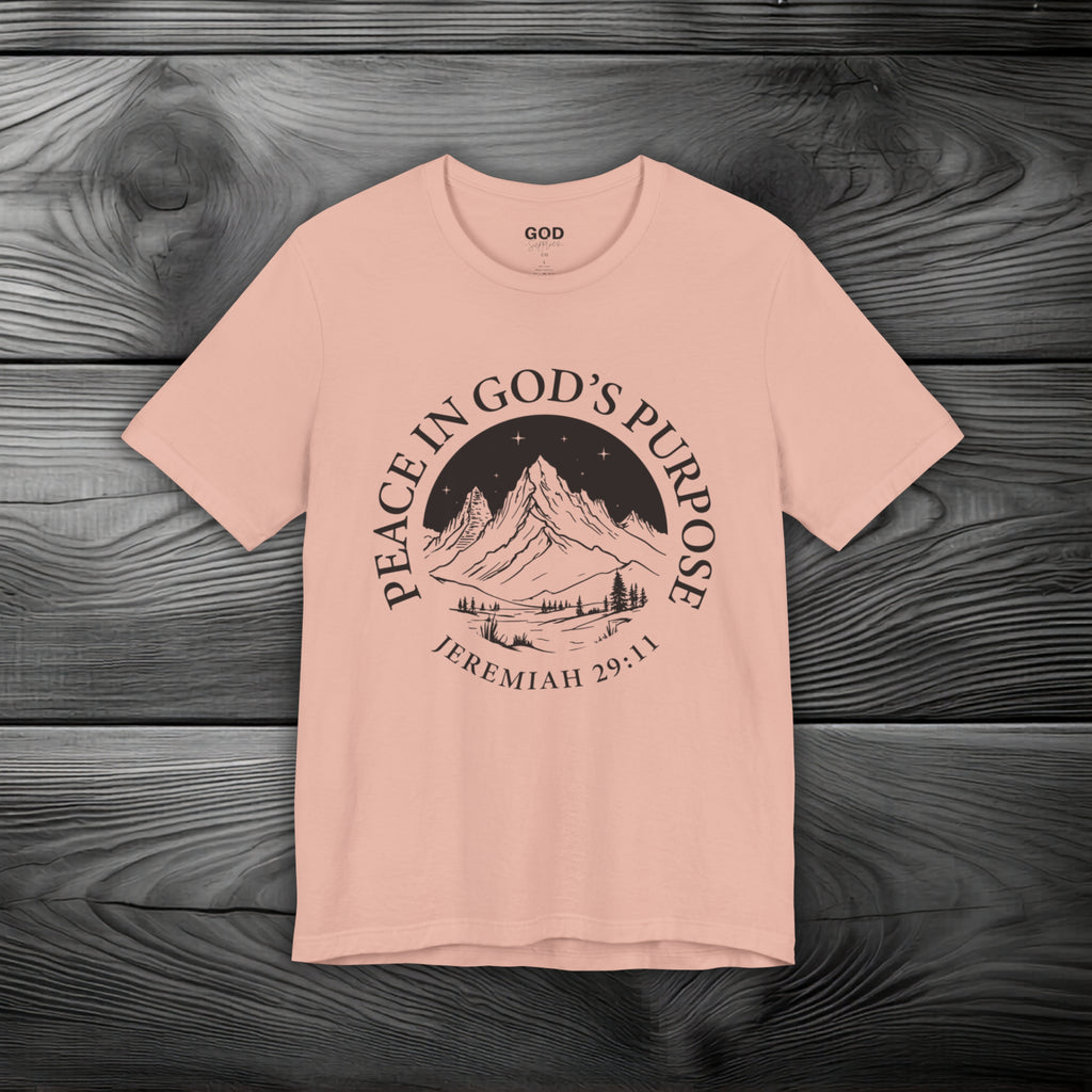 Peace in God's Purpose Unisex Jersey Short Sleeve Tee