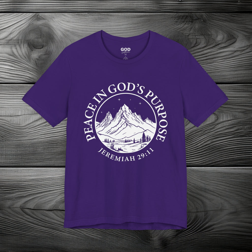 Peace in God's Purpose Unisex Jersey Short Sleeve Tee
