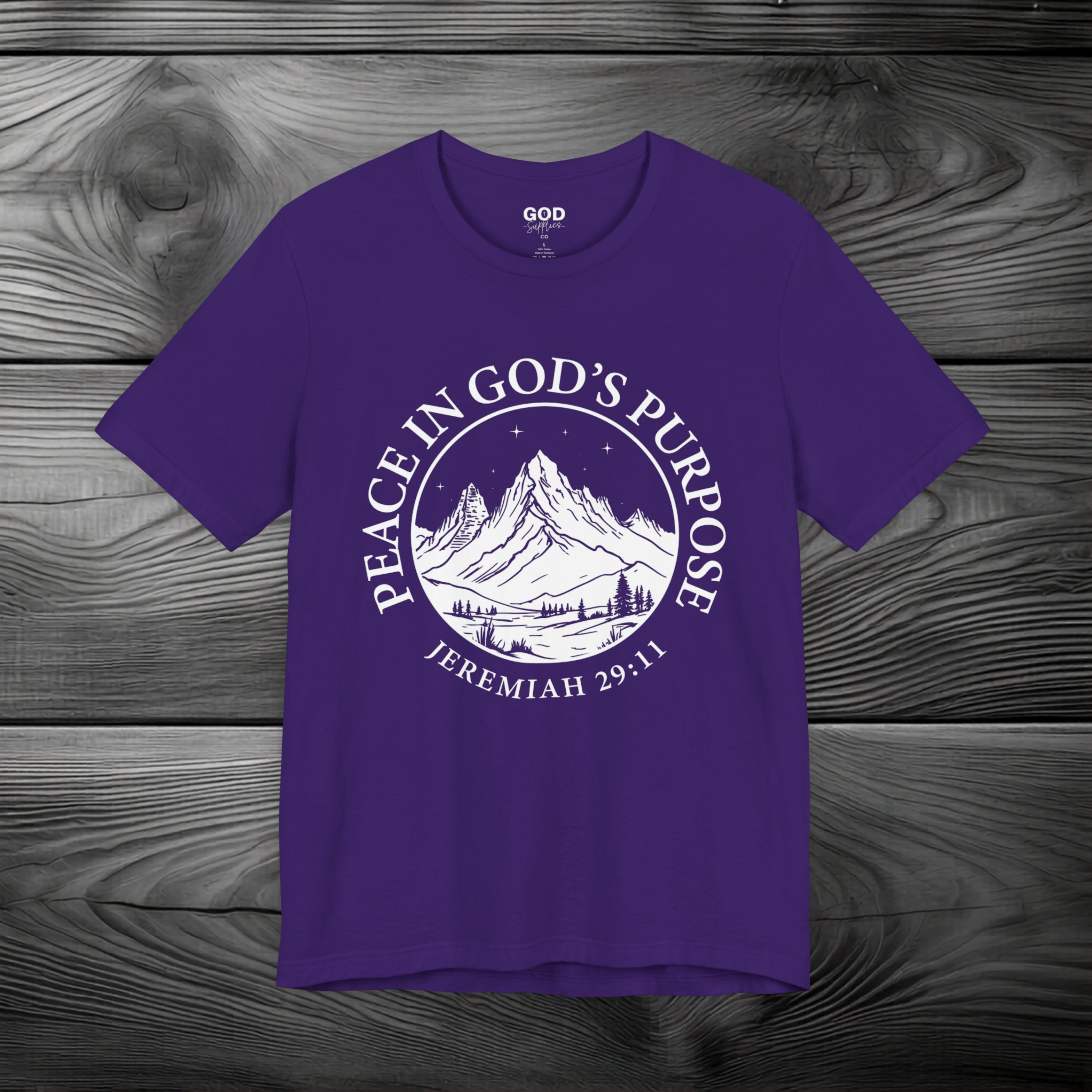 Peace in God's Purpose Unisex Jersey Short Sleeve Tee