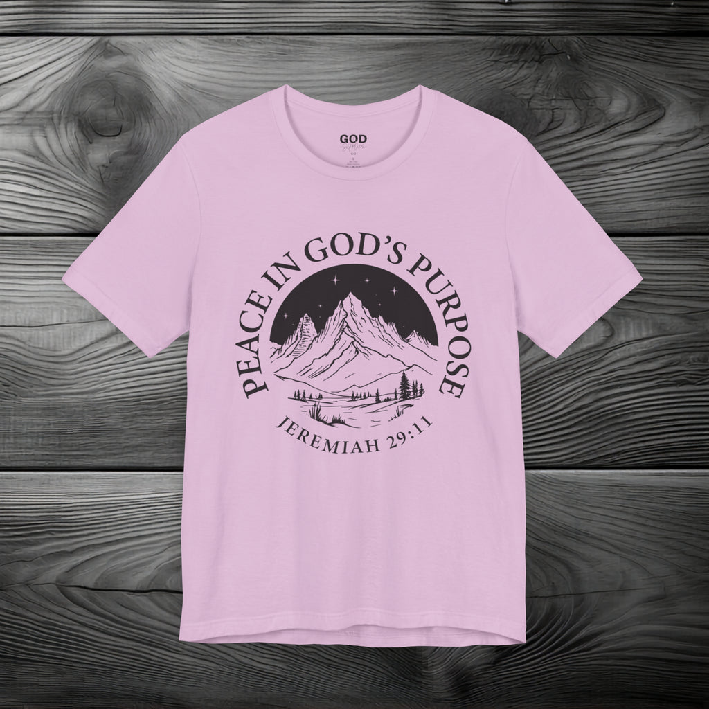 Peace in God's Purpose Unisex Jersey Short Sleeve Tee