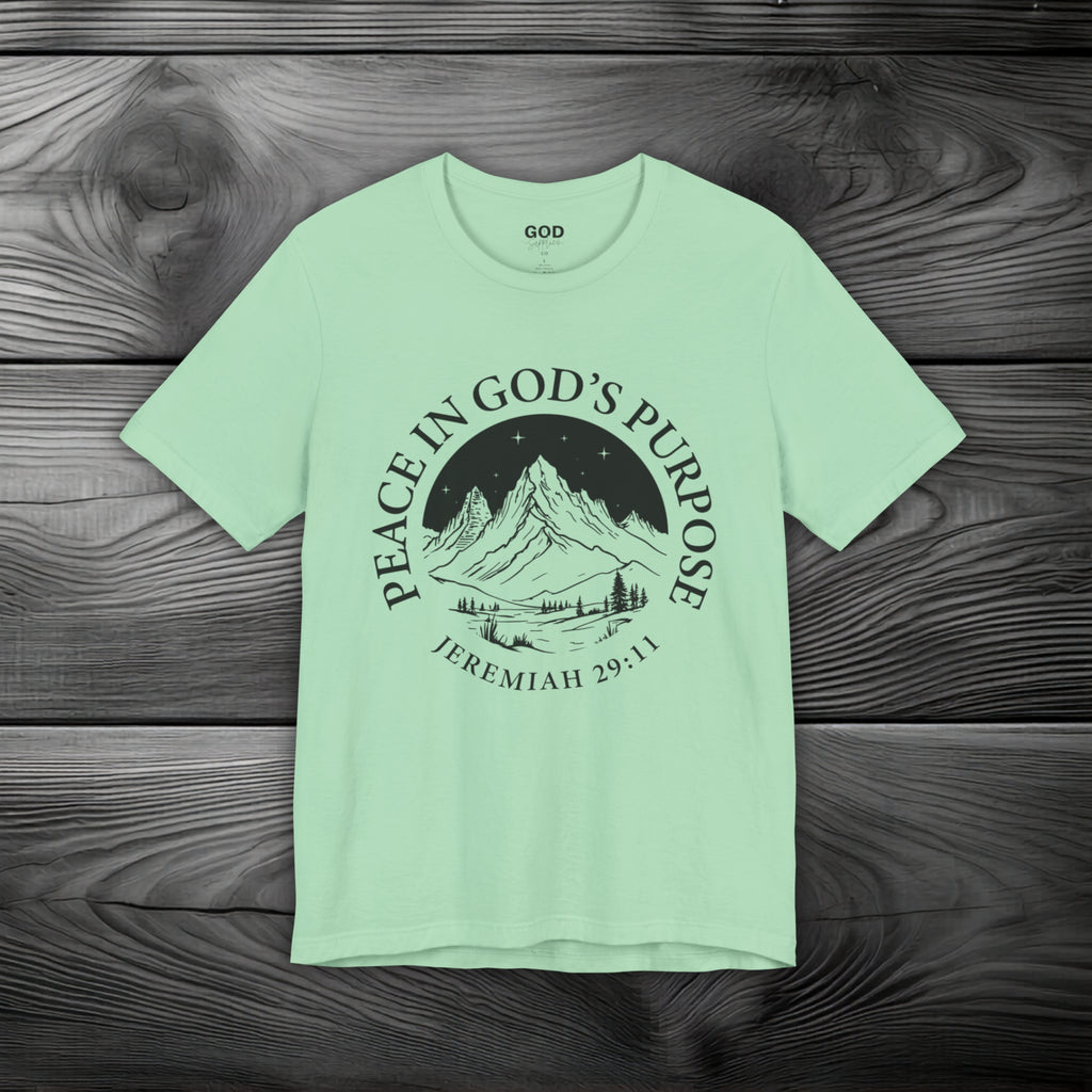 Peace in God's Purpose Unisex Jersey Short Sleeve Tee