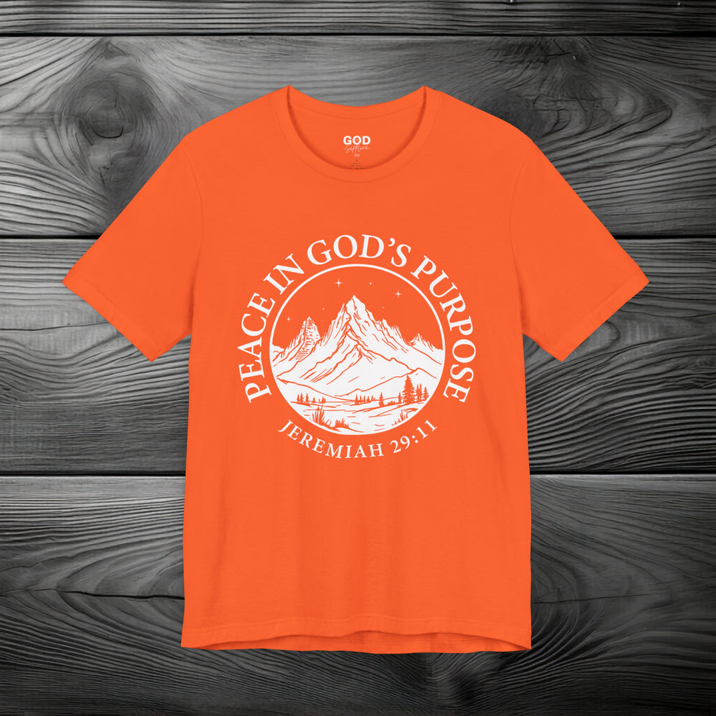 Peace in God's Purpose Unisex Jersey Short Sleeve Tee