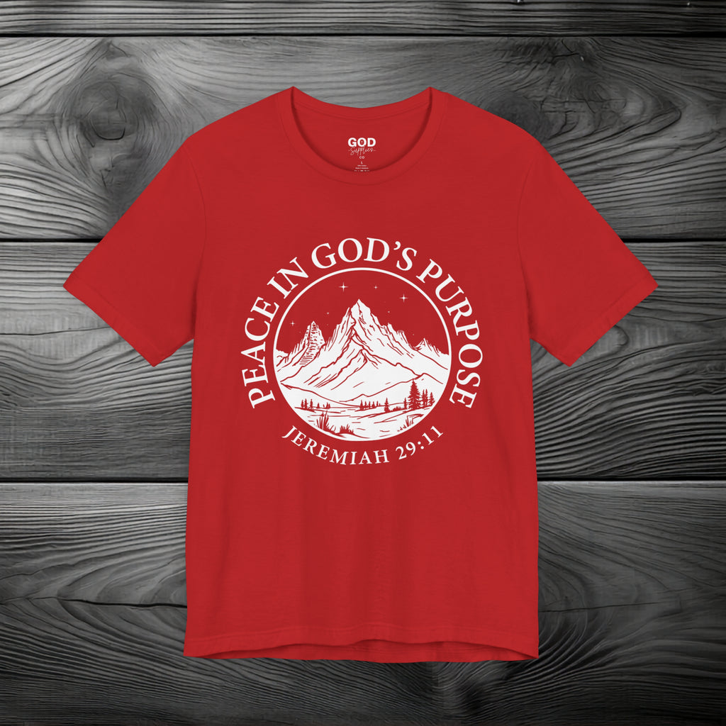 Peace in God's Purpose Unisex Jersey Short Sleeve Tee