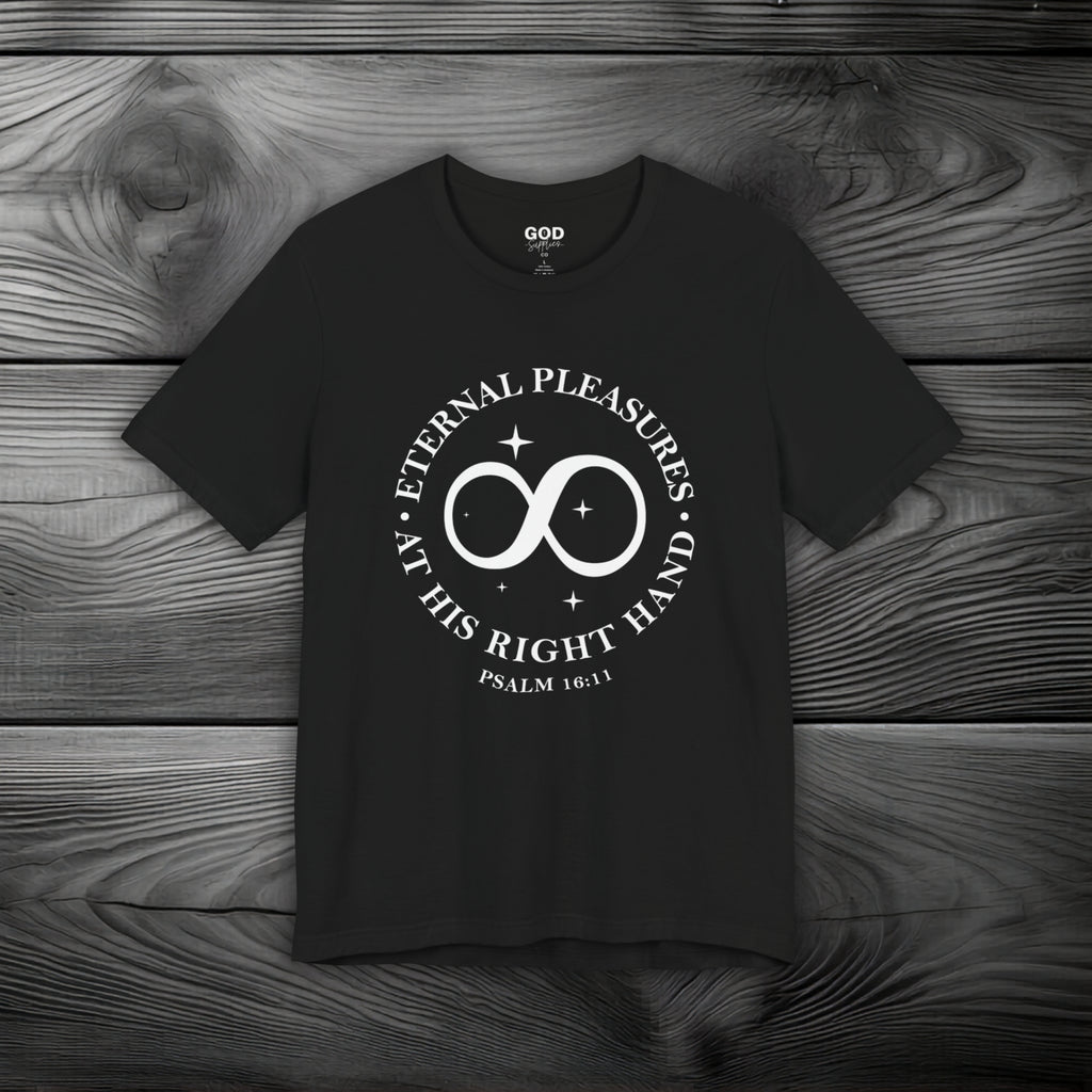 Eternal Pleasures ay His Right Hand Unisex Jersey Short Sleeve Tee