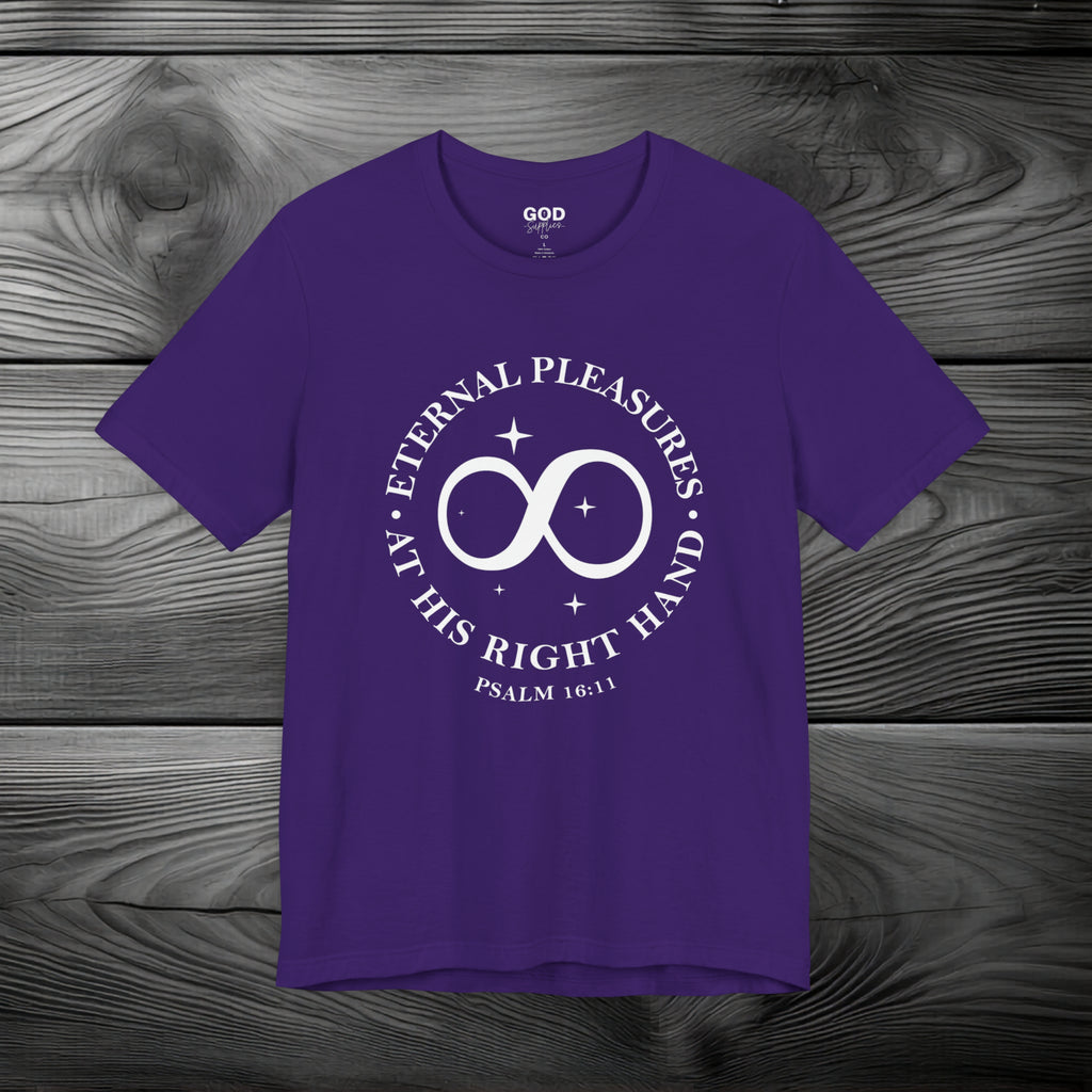 Eternal Pleasures ay His Right Hand Unisex Jersey Short Sleeve Tee