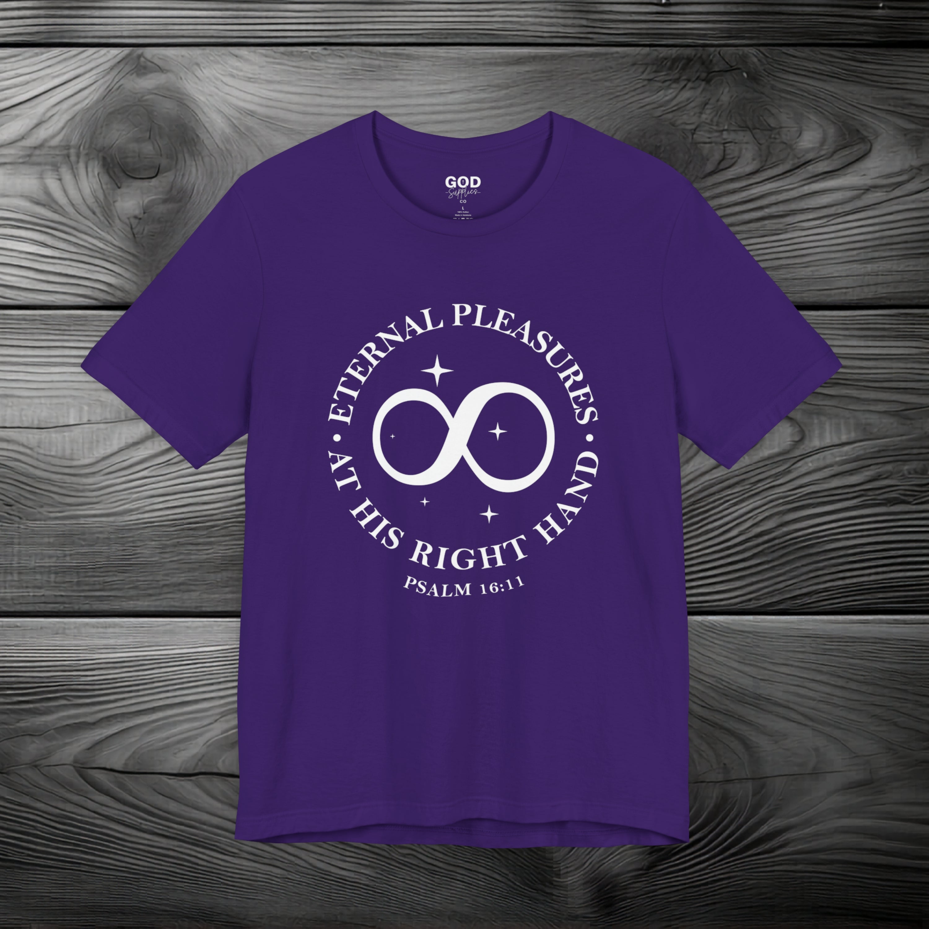Eternal Pleasures ay His Right Hand Unisex Jersey Short Sleeve Tee
