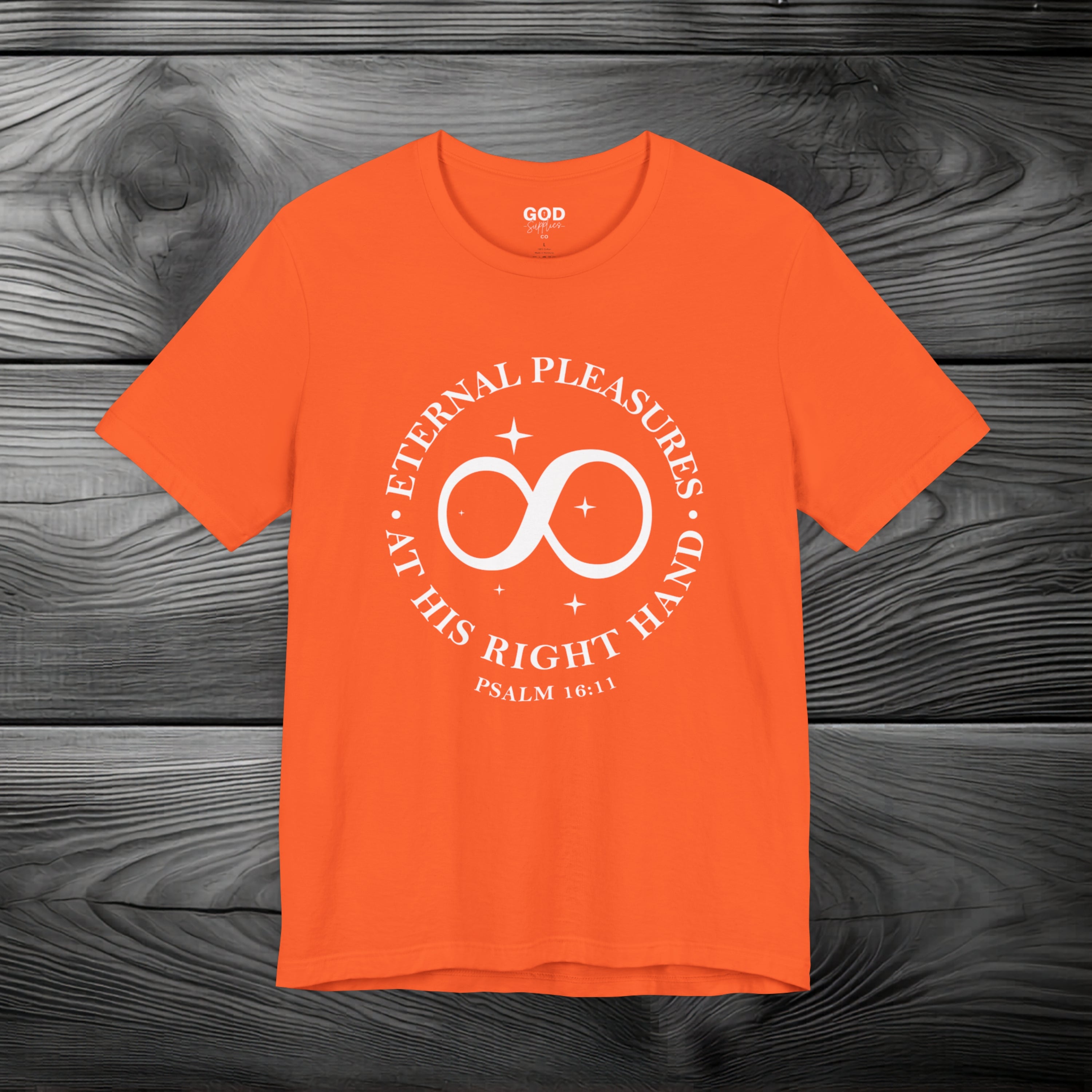 Eternal Pleasures ay His Right Hand Unisex Jersey Short Sleeve Tee
