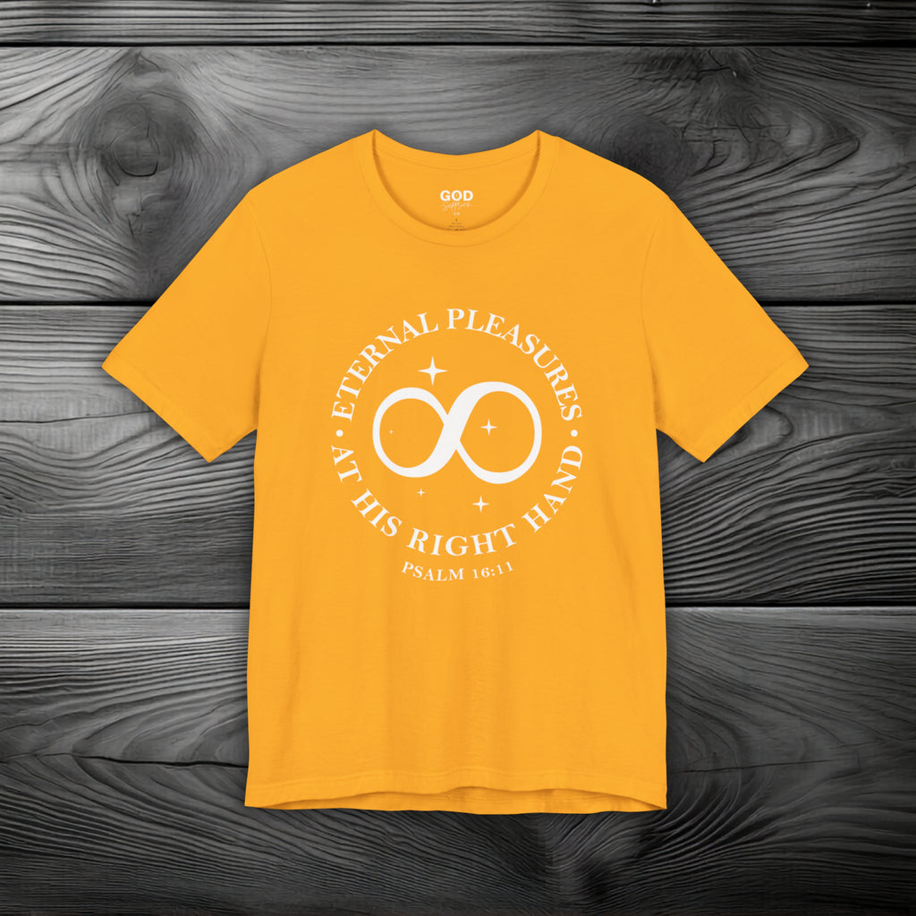 Eternal Pleasures ay His Right Hand Unisex Jersey Short Sleeve Tee