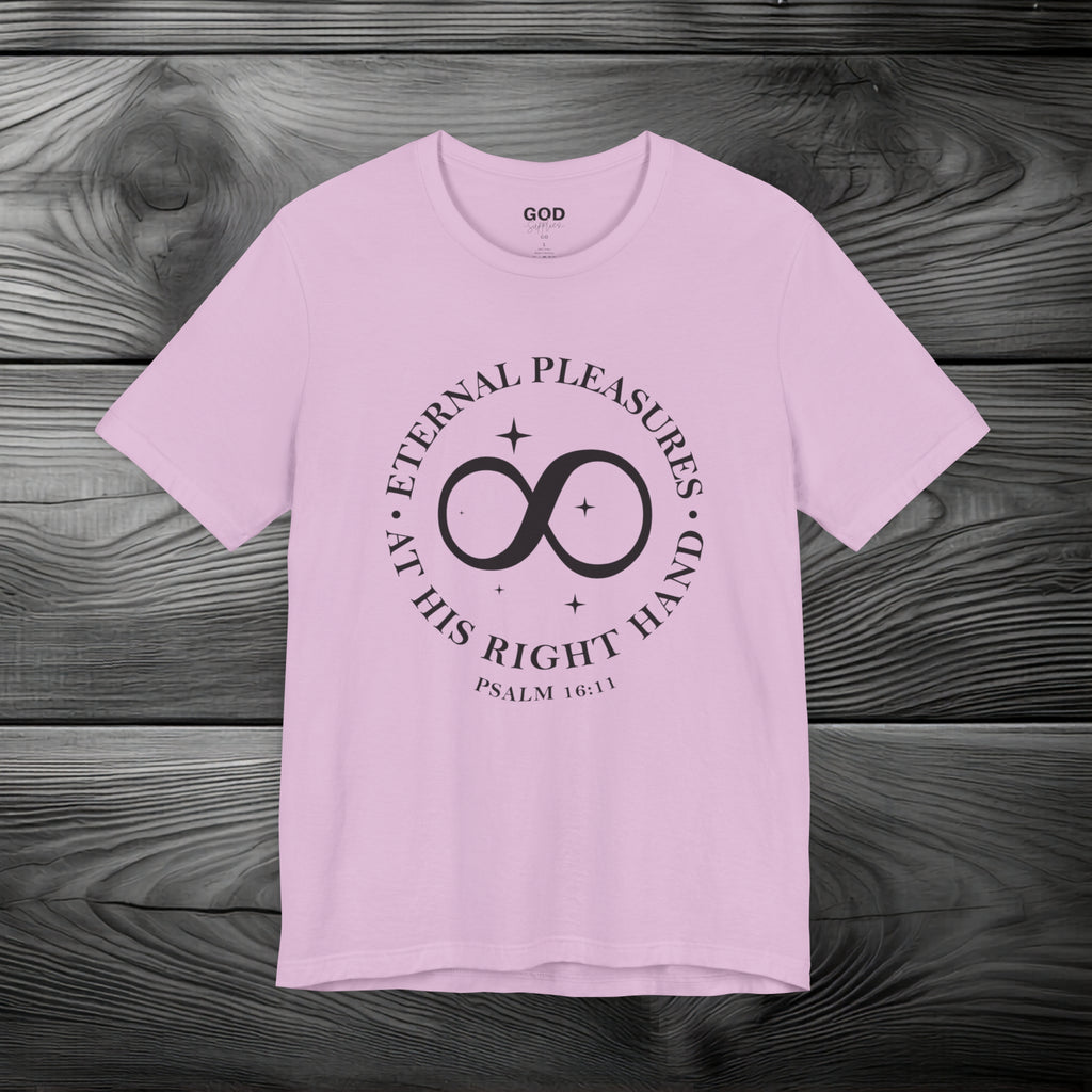 Eternal Pleasures ay His Right Hand Unisex Jersey Short Sleeve Tee