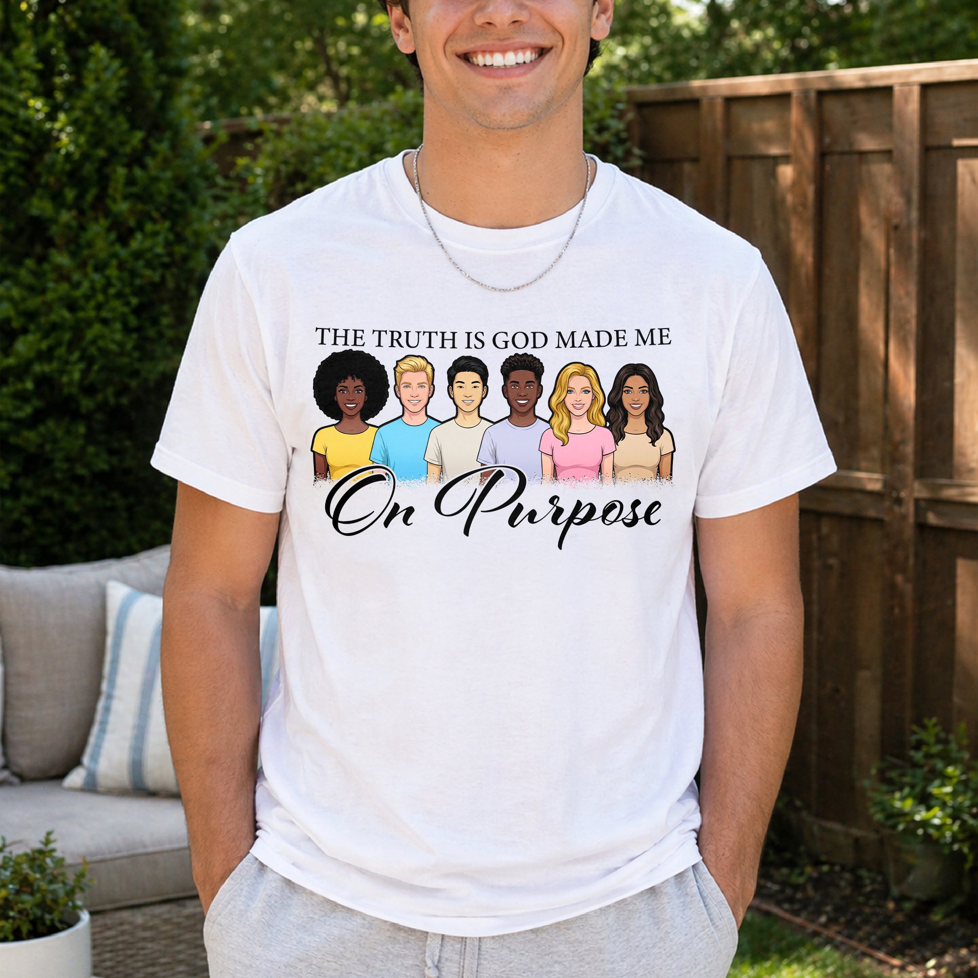 The Truth is God Made Me On Purpose Unisex Jersey Short Sleeve Tee