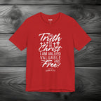 The Truth is in Christ I Am Valued Valuable and Free Unisex Jersey Short Sleeve Tee