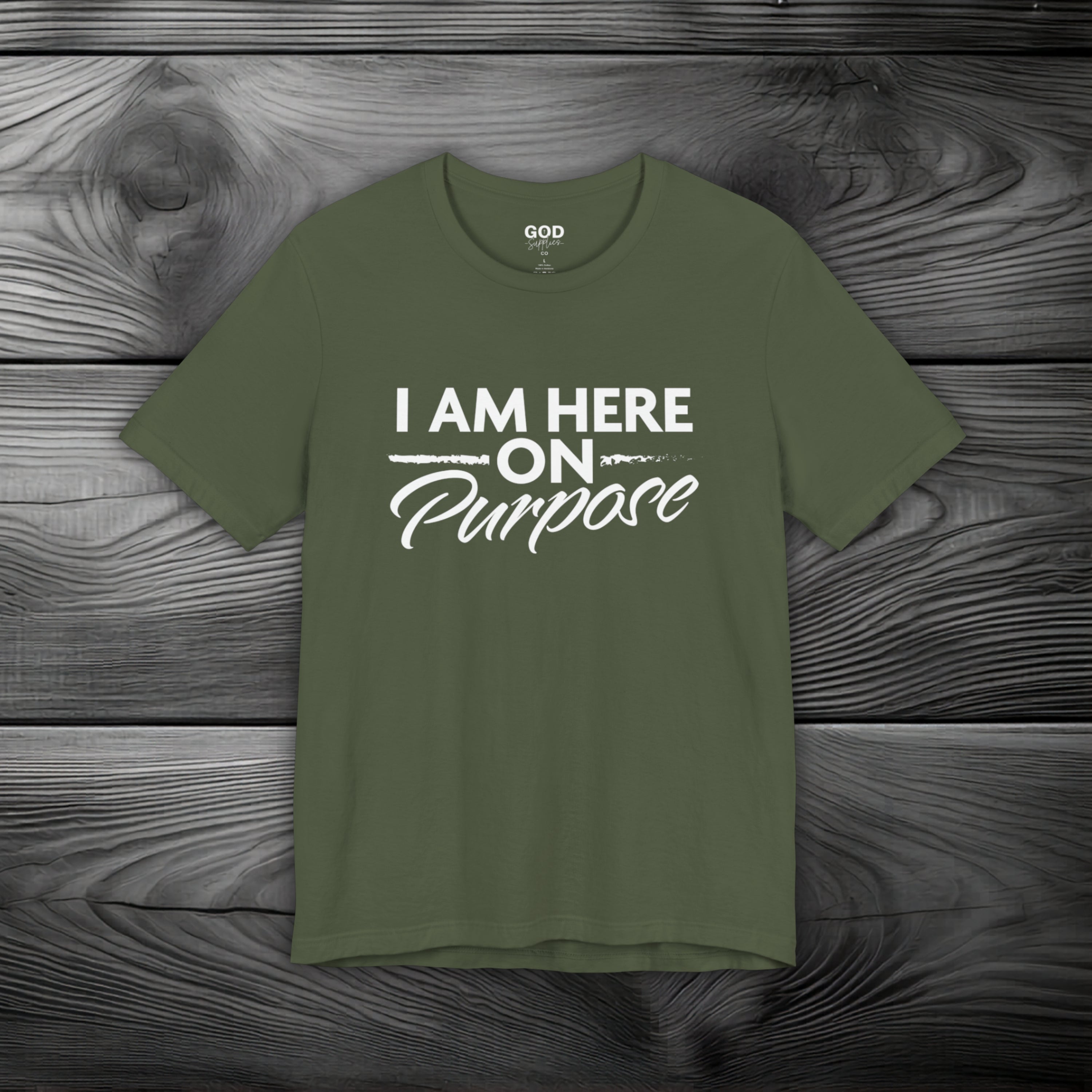 I Am Here on Purpose Unisex Jersey Short Sleeve Tee