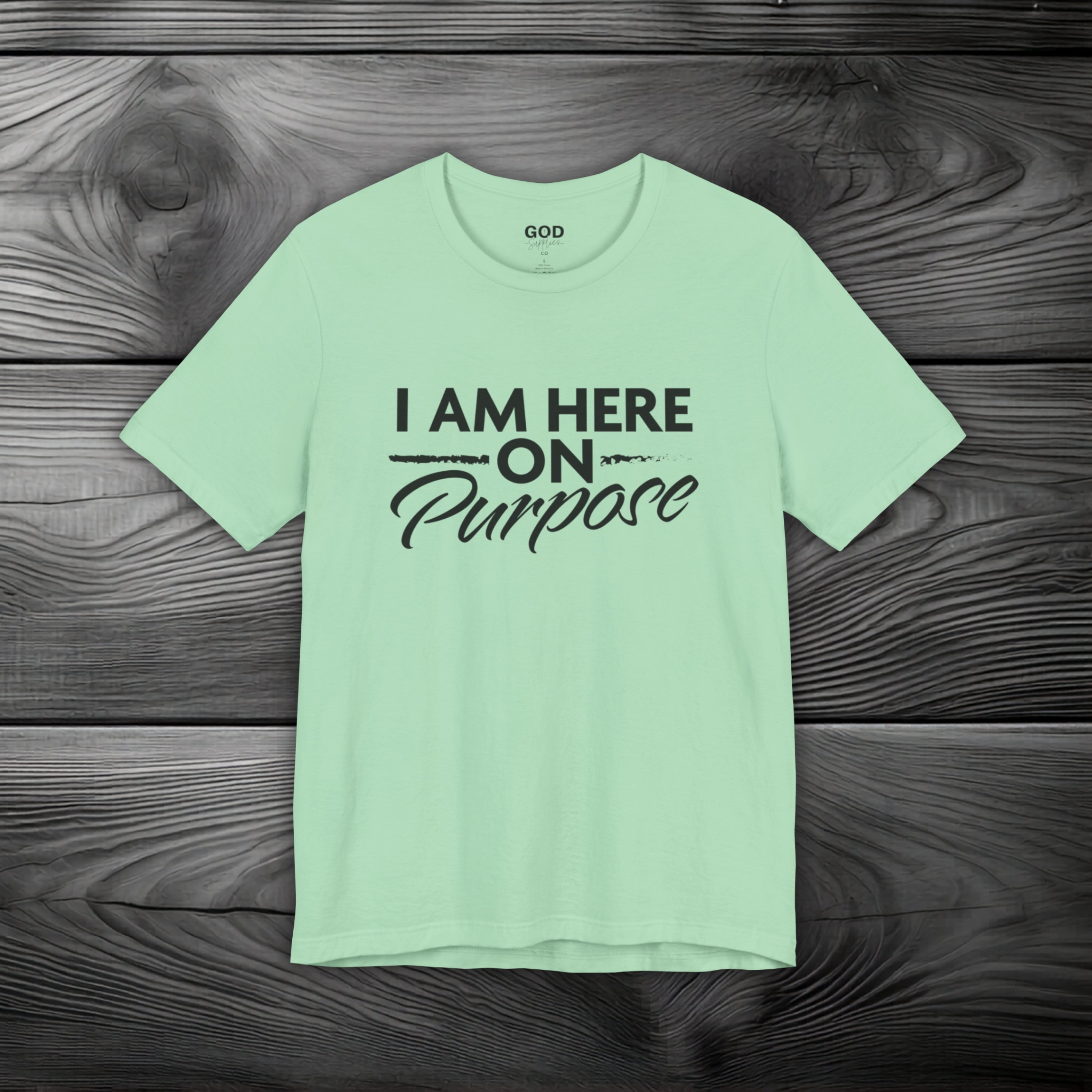 I Am Here on Purpose Unisex Jersey Short Sleeve Tee