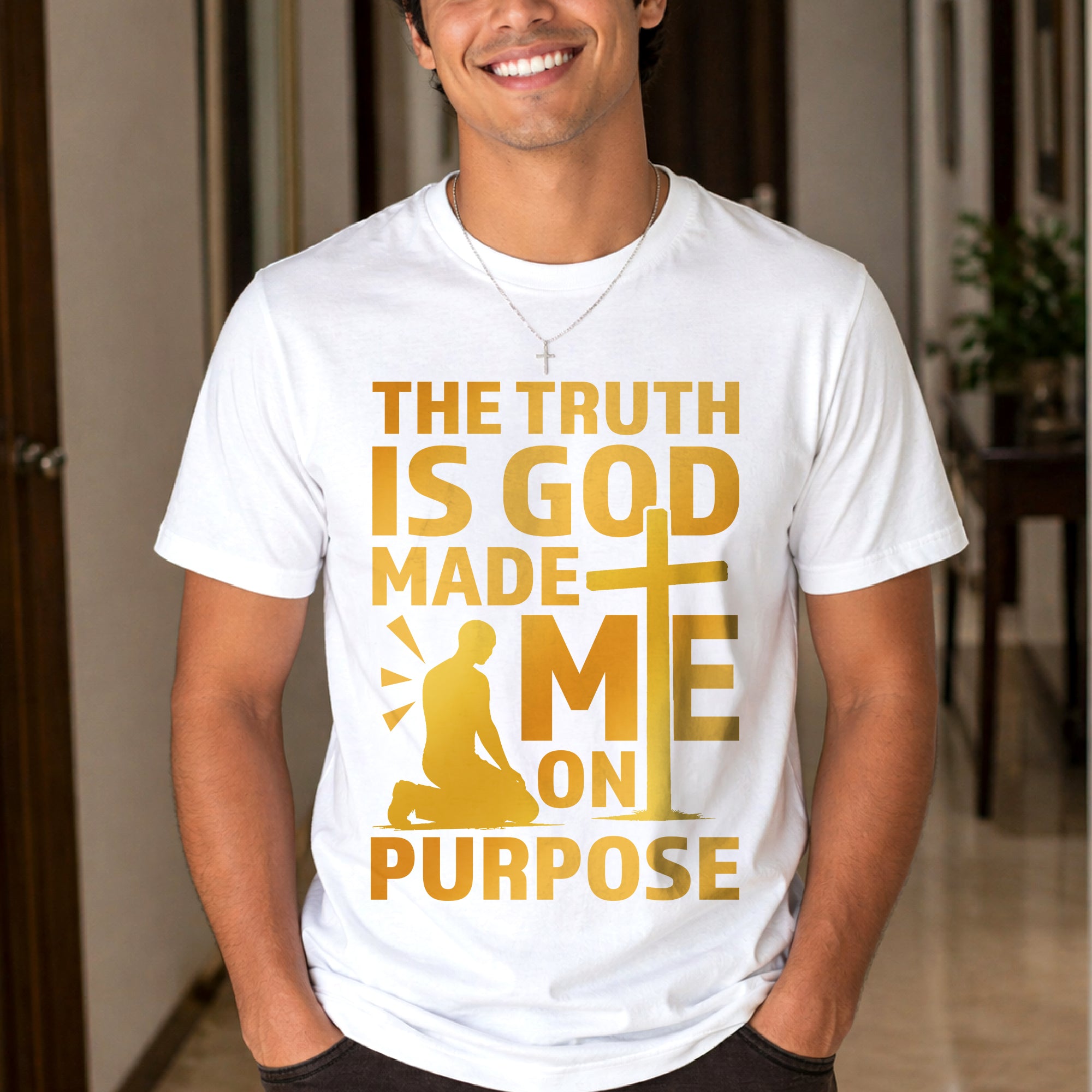 The Truth Is God Made Me On Purpose Unisex Jersey Short Sleeve Tee