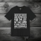 Strength in the Joy of the LORD Unisex Jersey Short Sleeve Tee