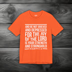 Strength in the Joy of the LORD Unisex Jersey Short Sleeve Tee
