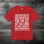 Strength in the Joy of the LORD Unisex Jersey Short Sleeve Tee