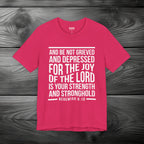Strength in the Joy of the LORD Unisex Jersey Short Sleeve Tee