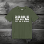 God Can Do Far More than We Ask or Imagine Unisex Jersey Short Sleeve Tee