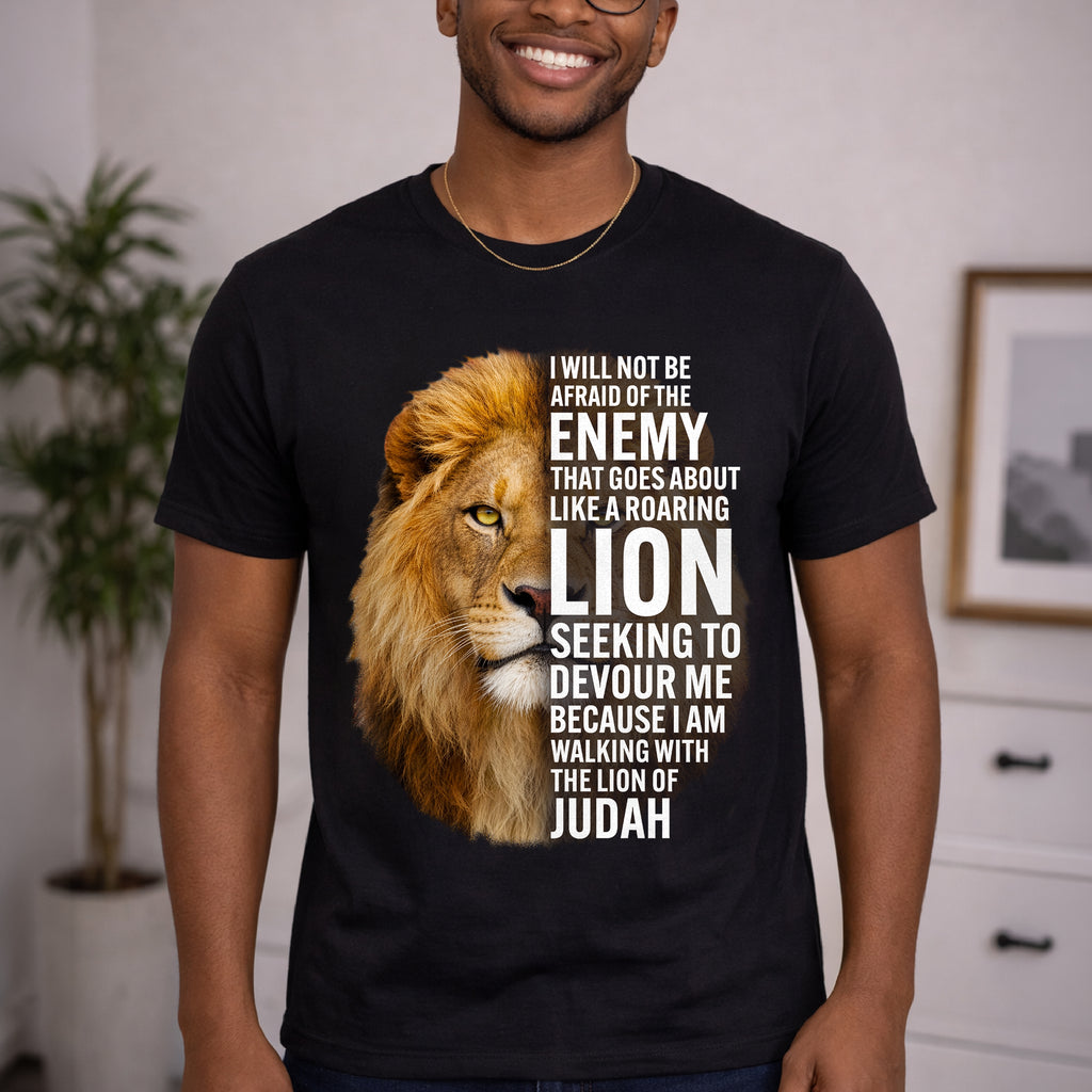 I Am Walking With the Lion of Judah Unisex Jersey Short Sleeve Tee