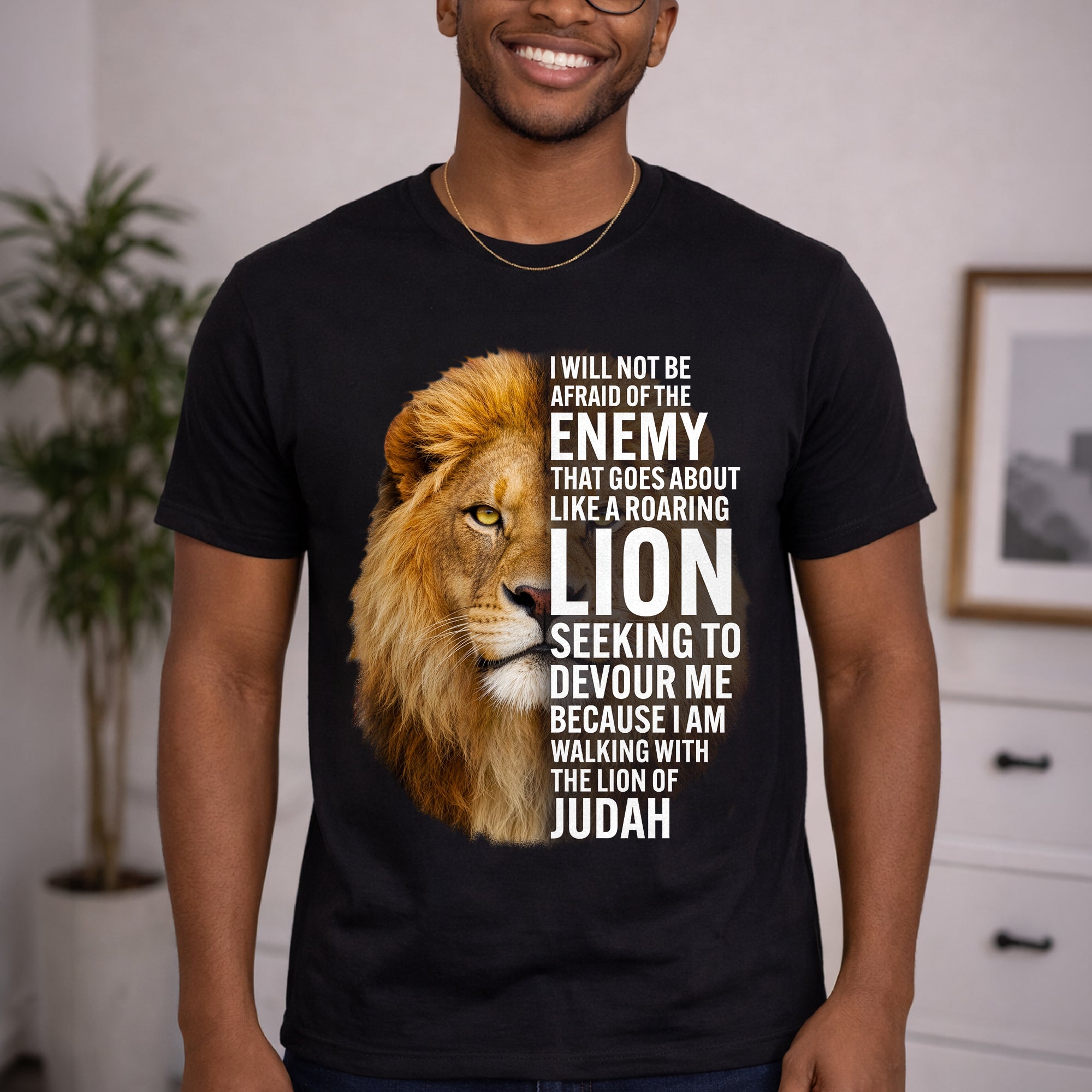 I Am Walking With the Lion of Judah Unisex Jersey Short Sleeve Tee