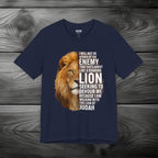 I Am Walking With the Lion of Judah Unisex Jersey Short Sleeve Tee