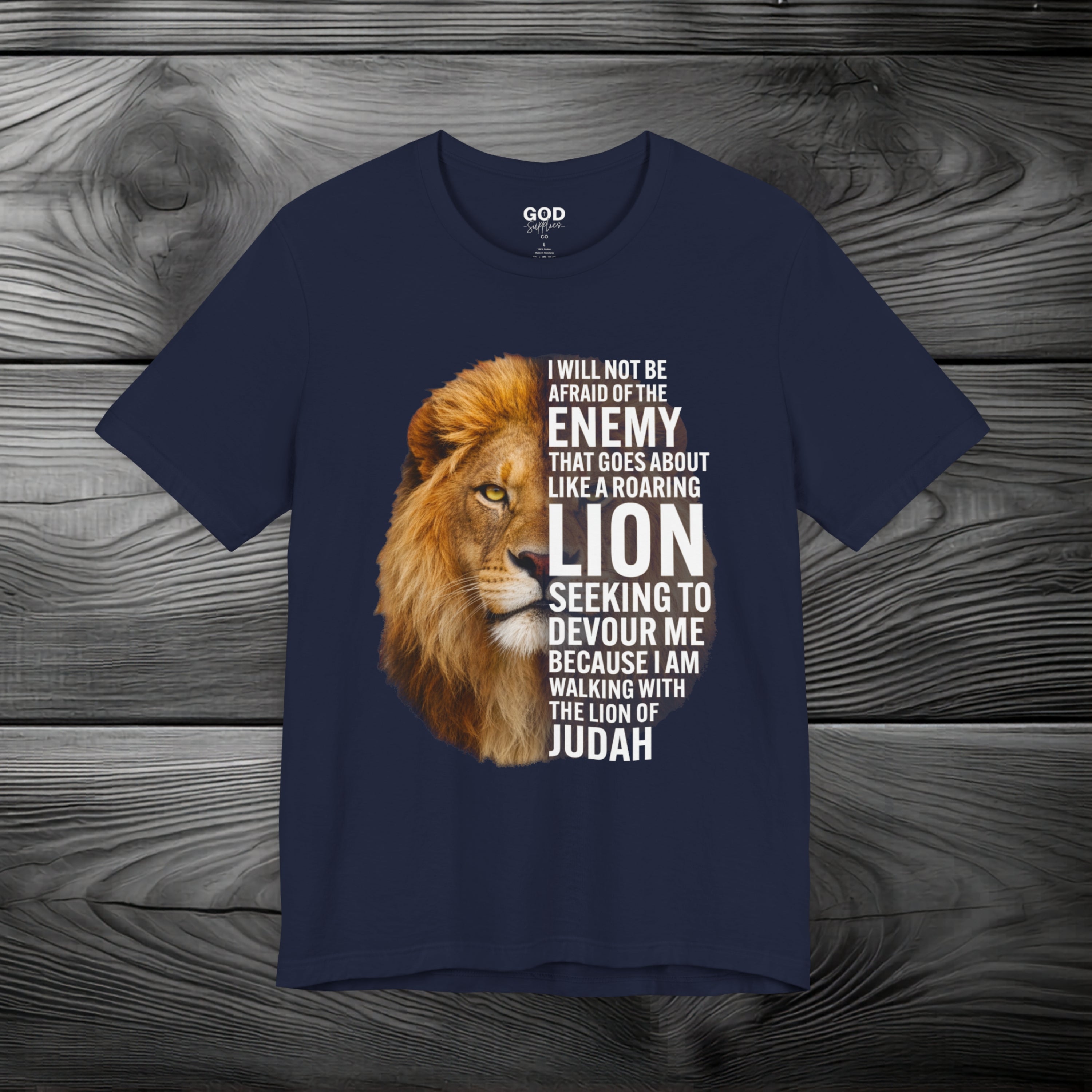 I Am Walking With the Lion of Judah Unisex Jersey Short Sleeve Tee