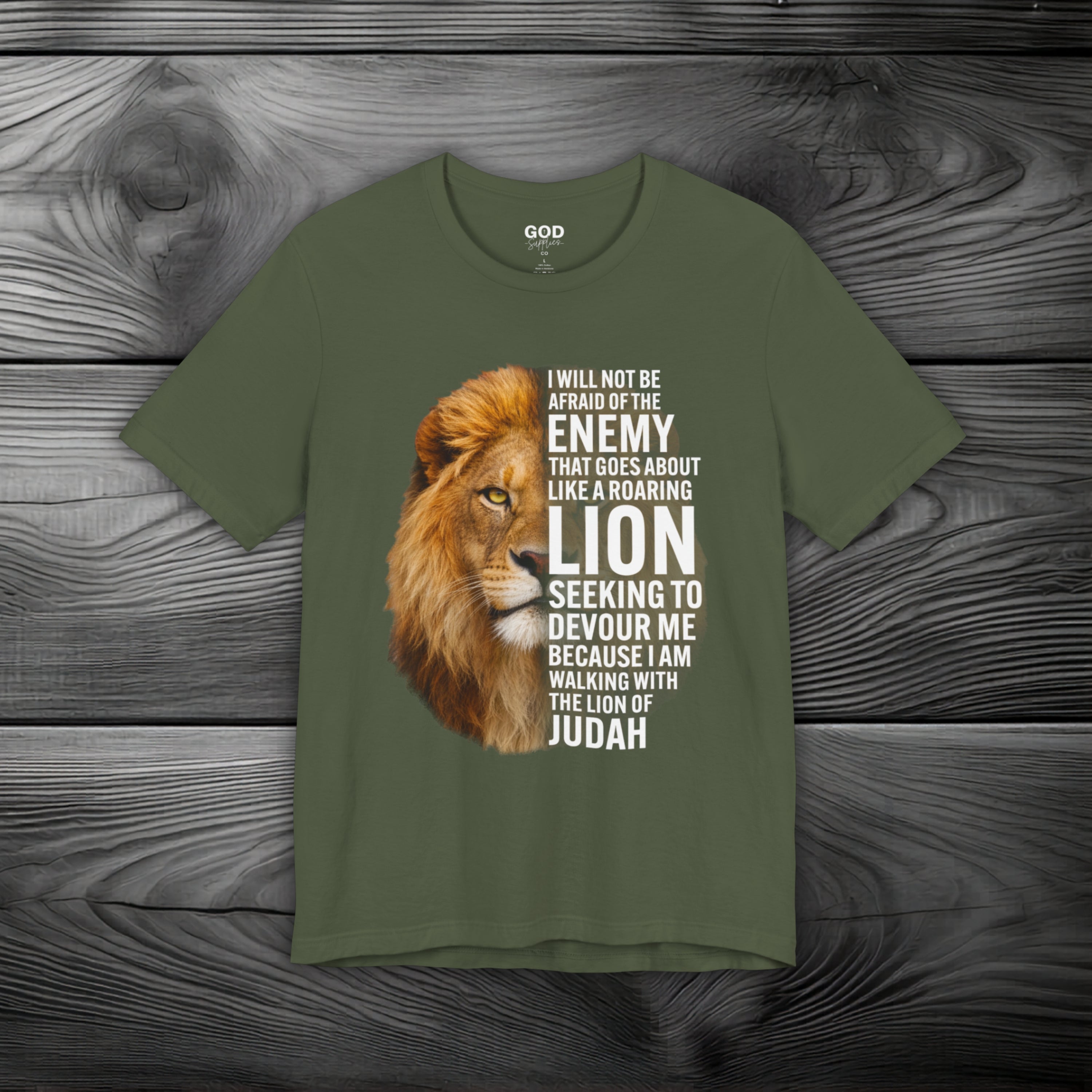I Am Walking With the Lion of Judah Unisex Jersey Short Sleeve Tee