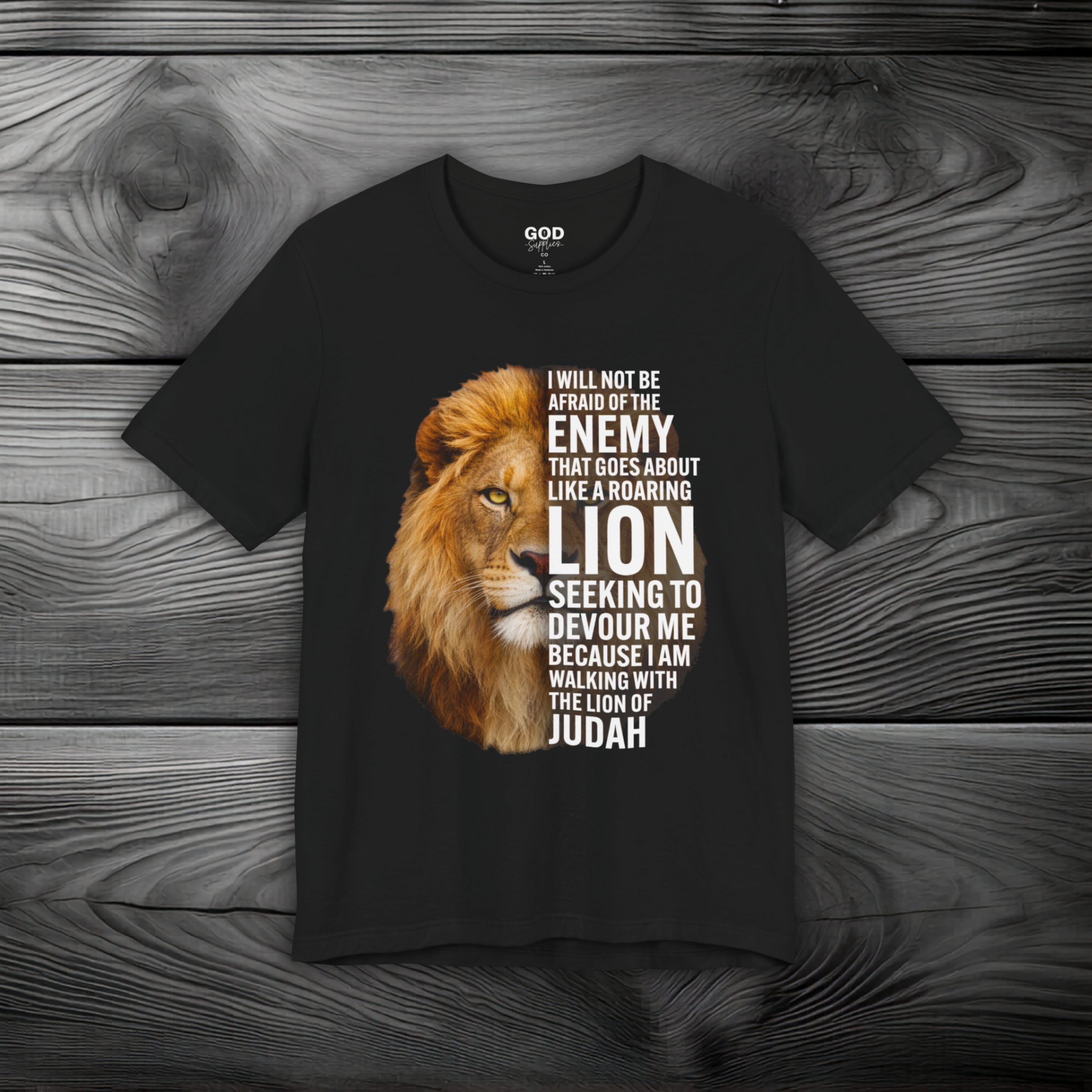 I Am Walking With the Lion of Judah Unisex Jersey Short Sleeve Tee