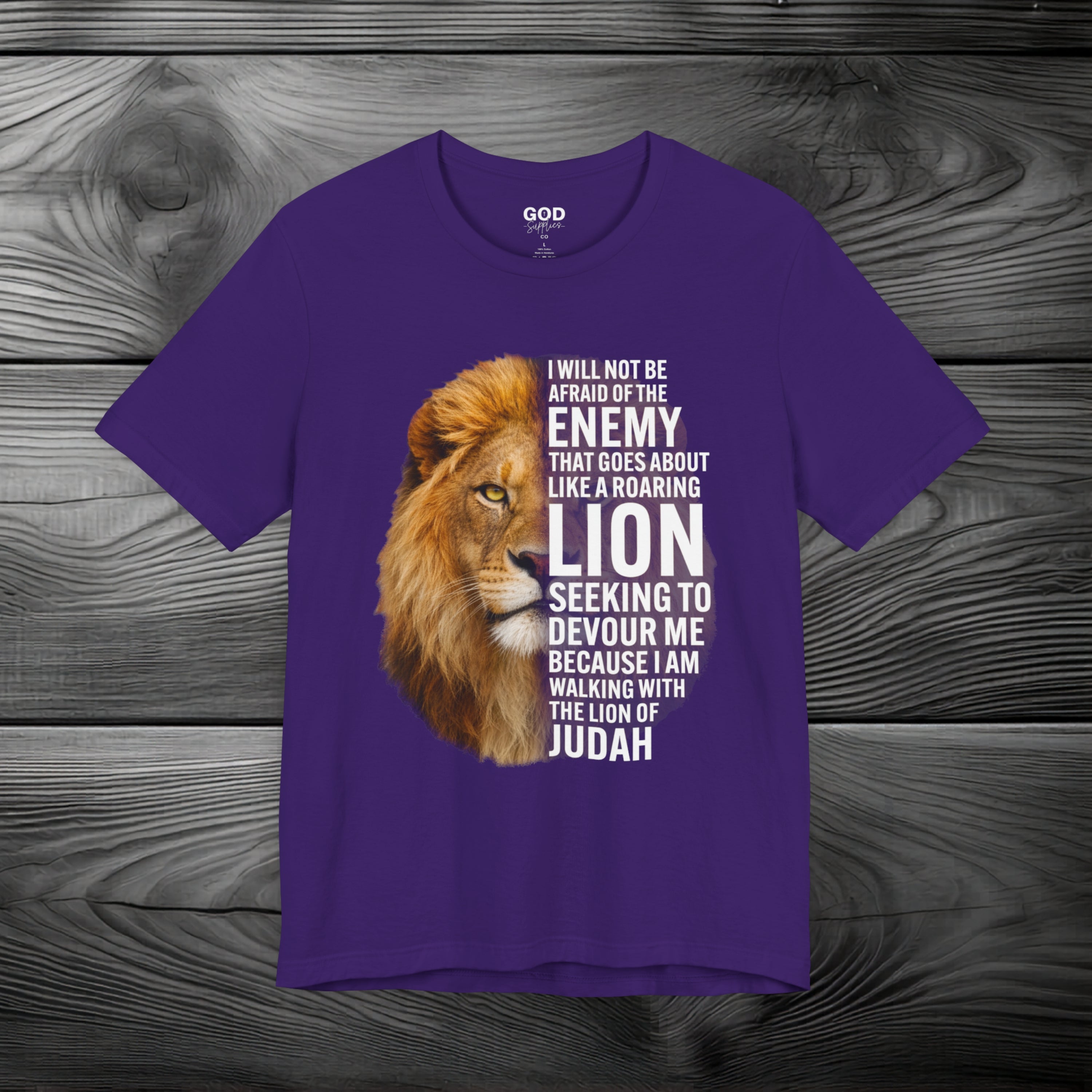 I Am Walking With the Lion of Judah Unisex Jersey Short Sleeve Tee
