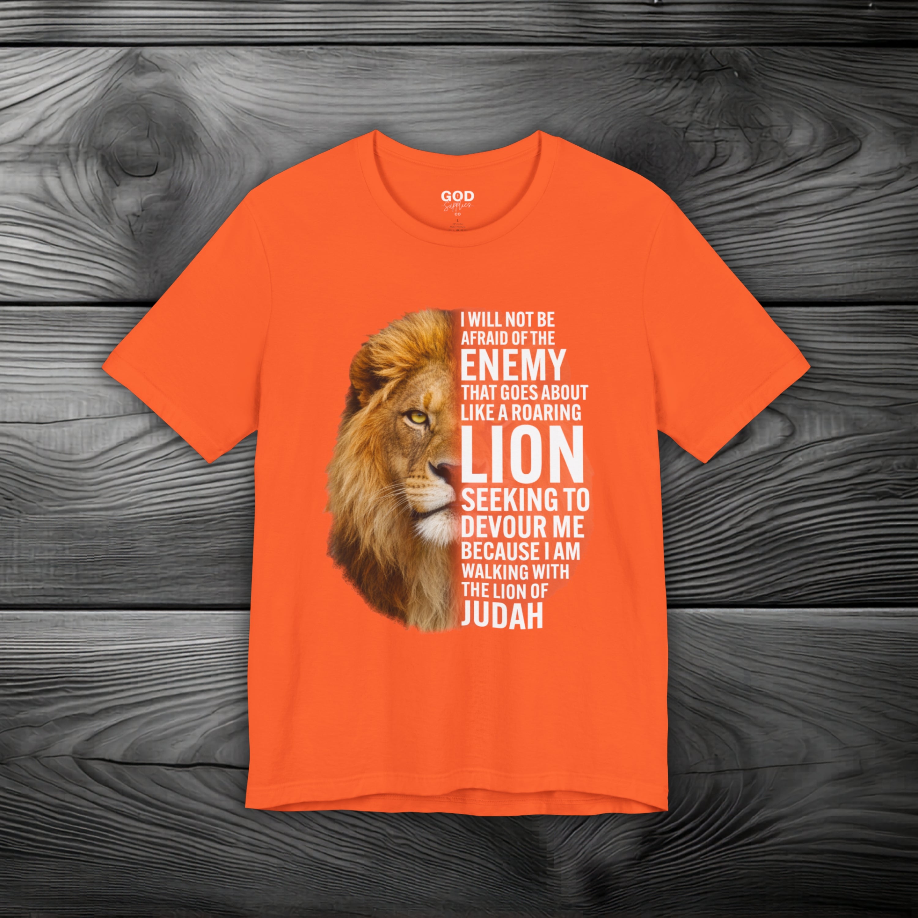 I Am Walking With the Lion of Judah Unisex Jersey Short Sleeve Tee