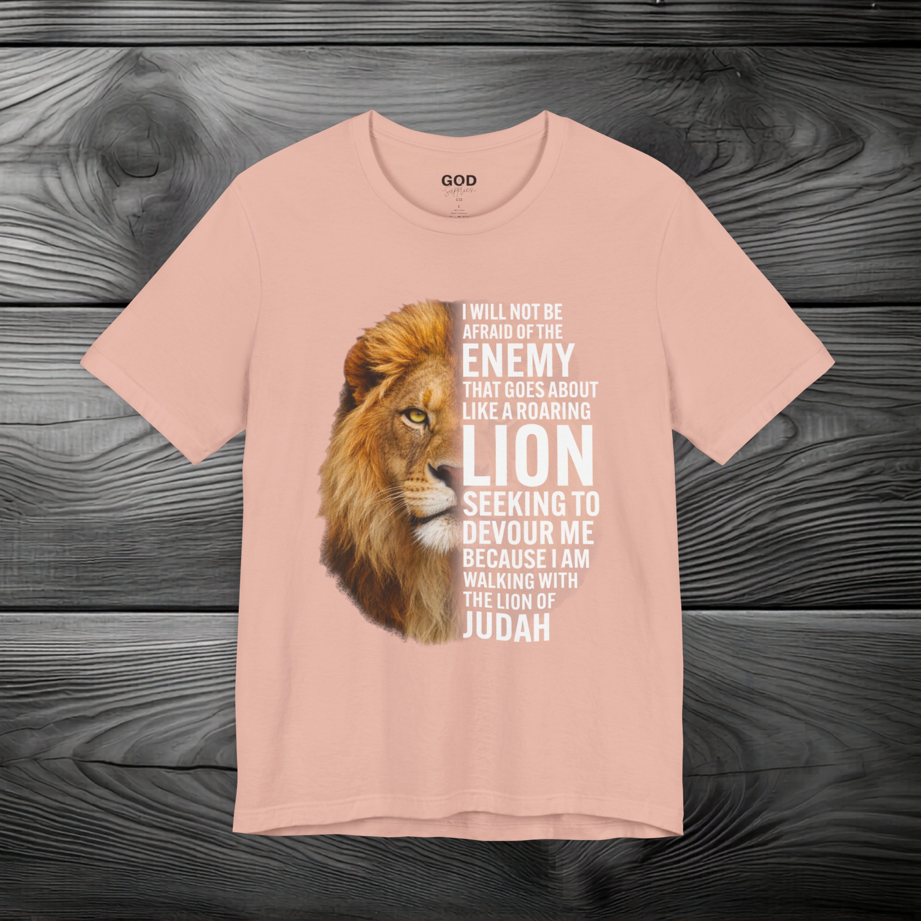 I Am Walking With the Lion of Judah Unisex Jersey Short Sleeve Tee