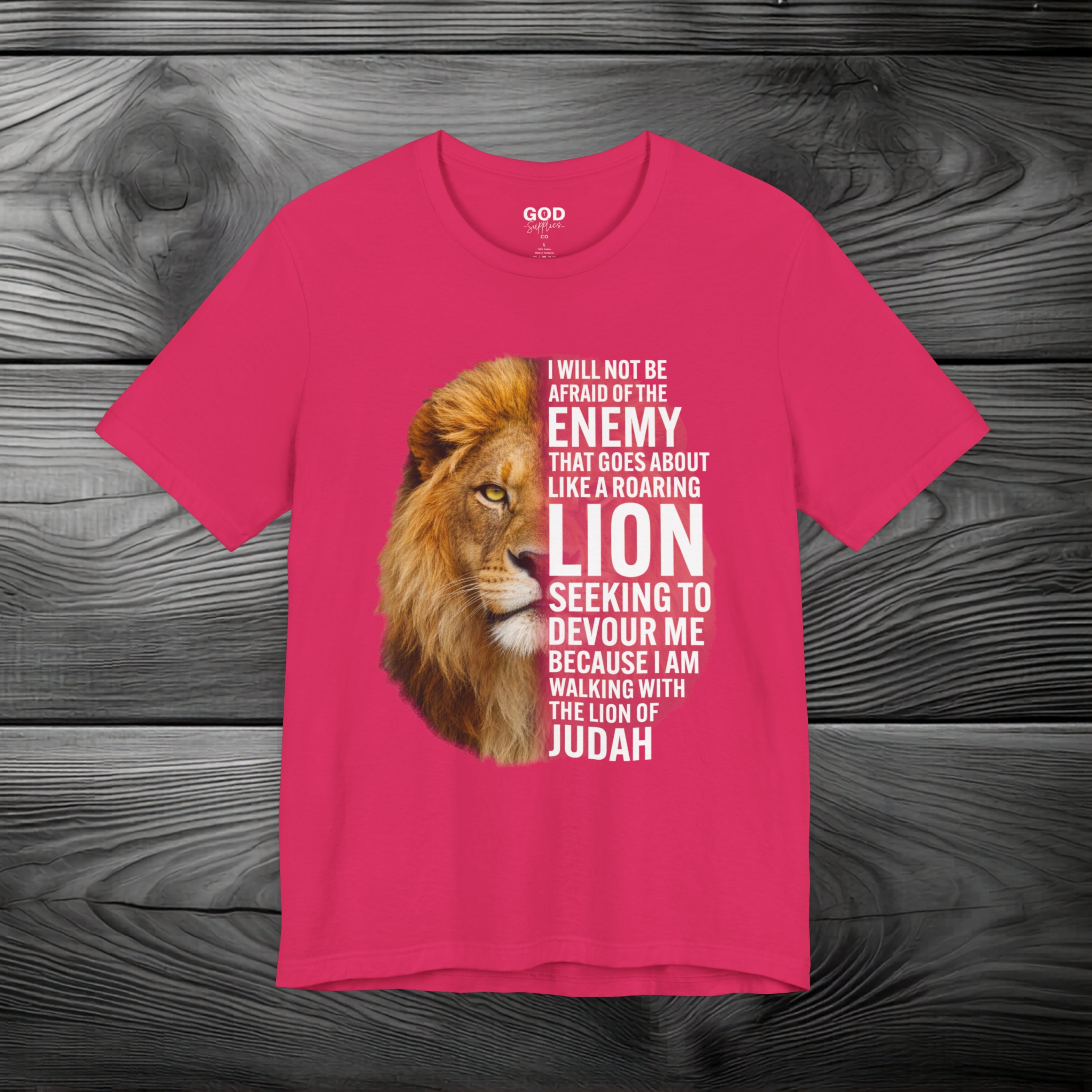 I Am Walking With the Lion of Judah Unisex Jersey Short Sleeve Tee