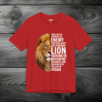 I Am Walking With the Lion of Judah Unisex Jersey Short Sleeve Tee