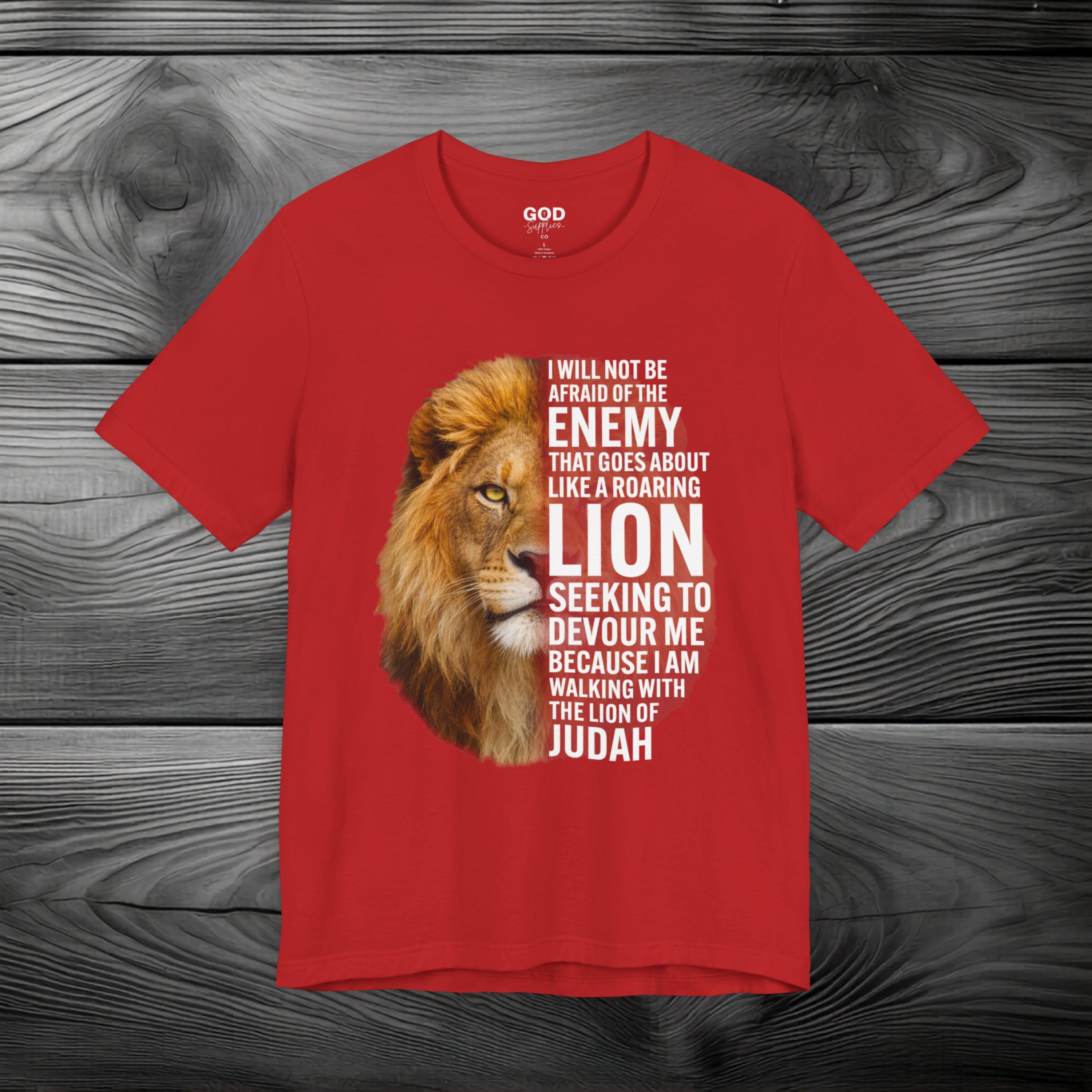 I Am Walking With the Lion of Judah Unisex Jersey Short Sleeve Tee