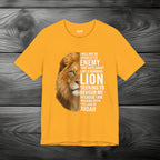 I Am Walking With the Lion of Judah Unisex Jersey Short Sleeve Tee