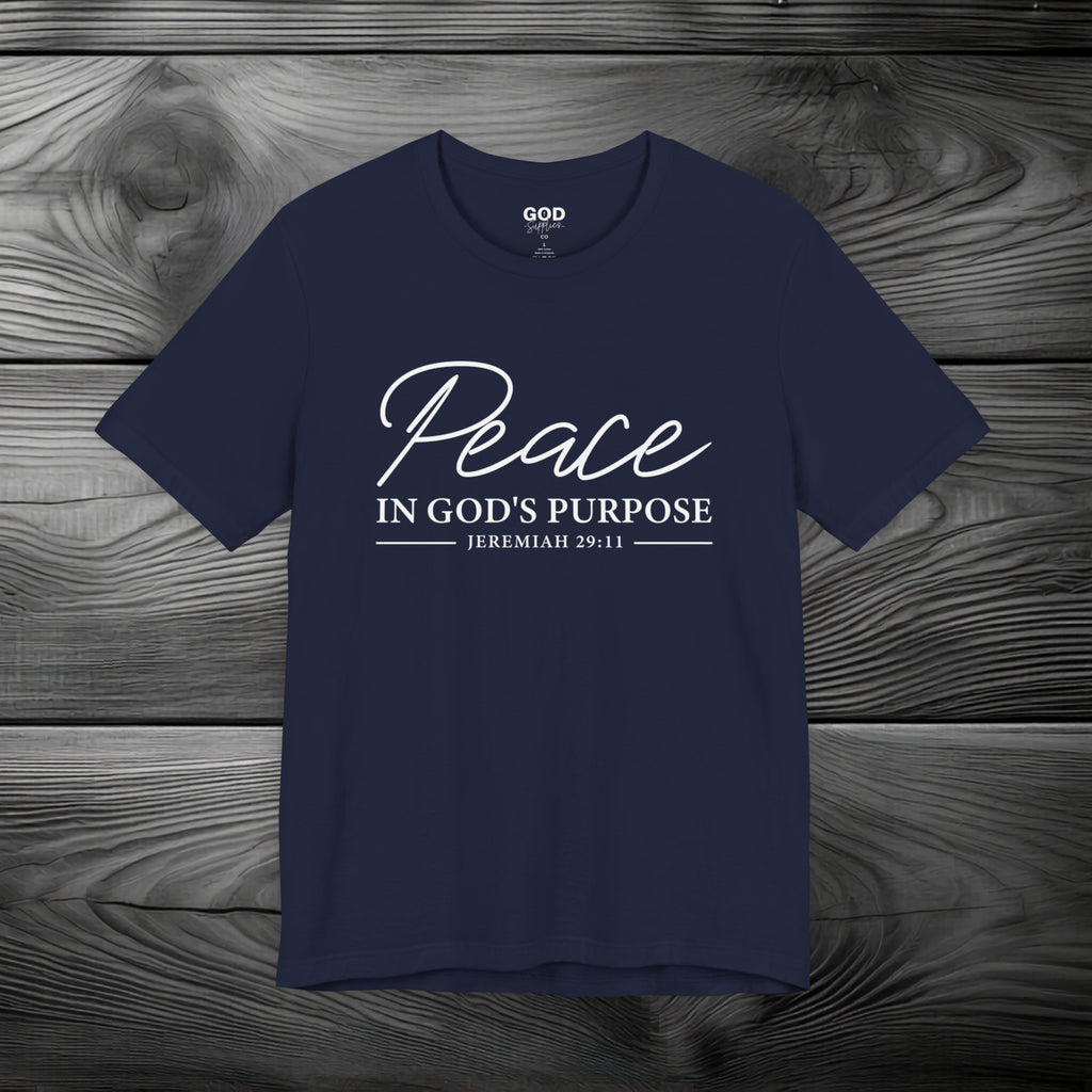 Peace in God's Purpose Unisex Jersey Short Sleeve Tee