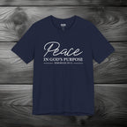 Peace in God's Purpose Unisex Jersey Short Sleeve Tee