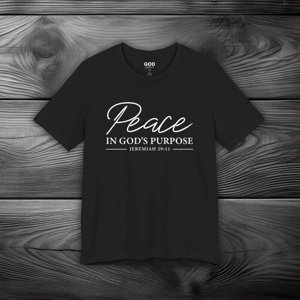 Peace in God's Purpose Unisex Jersey Short Sleeve Tee