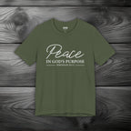 Peace in God's Purpose Unisex Jersey Short Sleeve Tee
