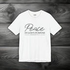 Peace in God's Purpose Unisex Jersey Short Sleeve Tee