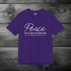 Peace in God's Purpose Unisex Jersey Short Sleeve Tee