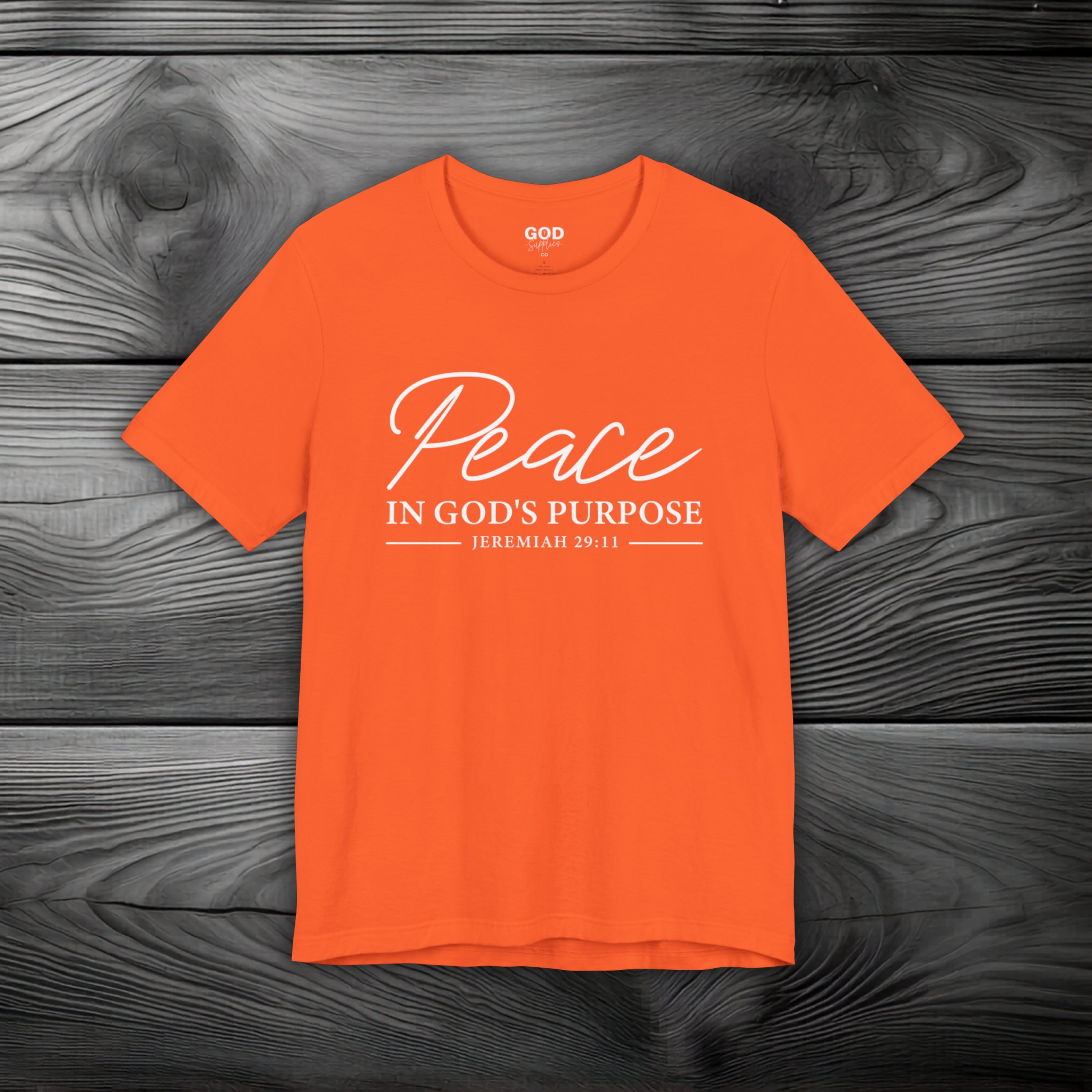Peace in God's Purpose Unisex Jersey Short Sleeve Tee